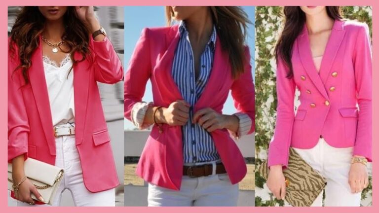 Logra un look sofisticado al combinar blazer rosa palo para mujer